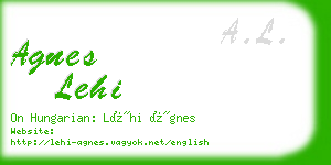 agnes lehi business card